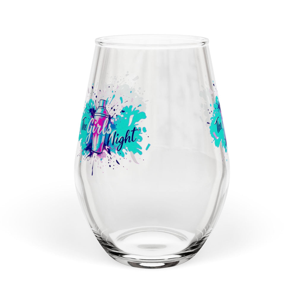 Stemless Wine Glass – “The Girls’ Night” Colorful Cocktail Design (11.75 oz)