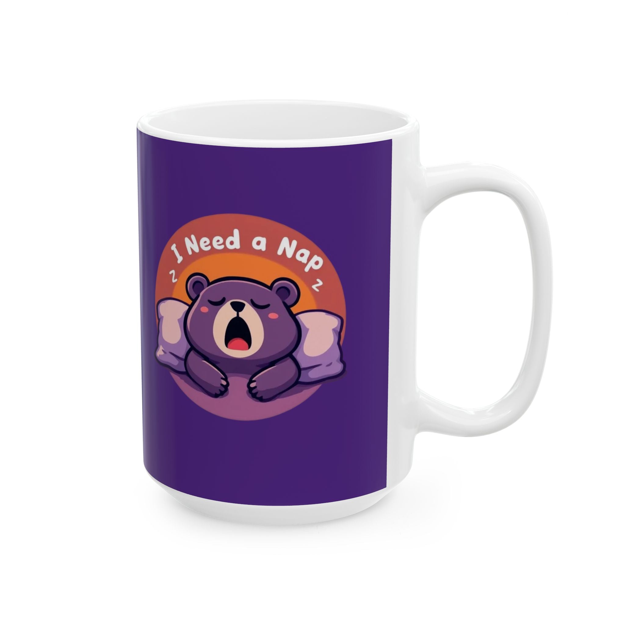 11oz/15oz Ceramic Mug — Cute Sleeping Sloth Design ('I Need a Nap') | Funny Gift for Animal Lovers & Coffee Lovers