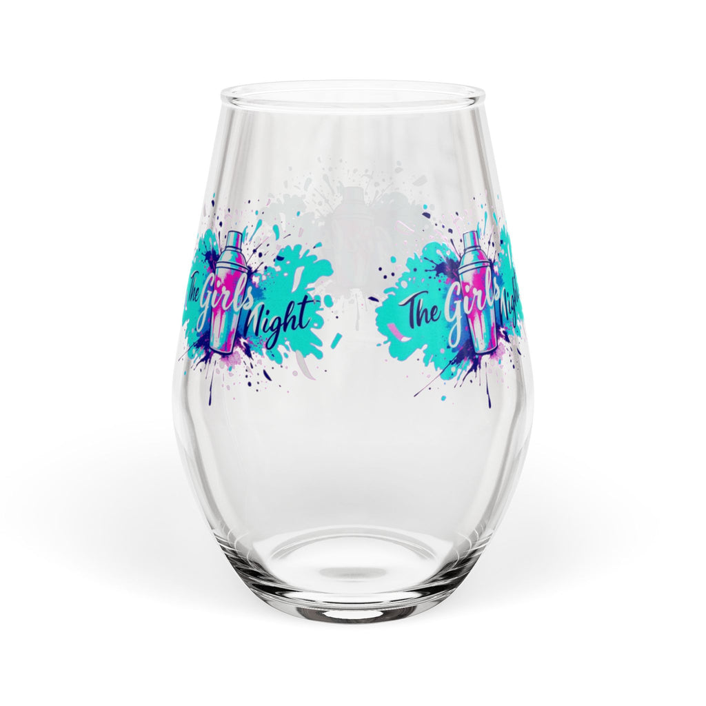 Stemless Wine Glass – “The Girls’ Night” Colorful Cocktail Design (11.75 oz)