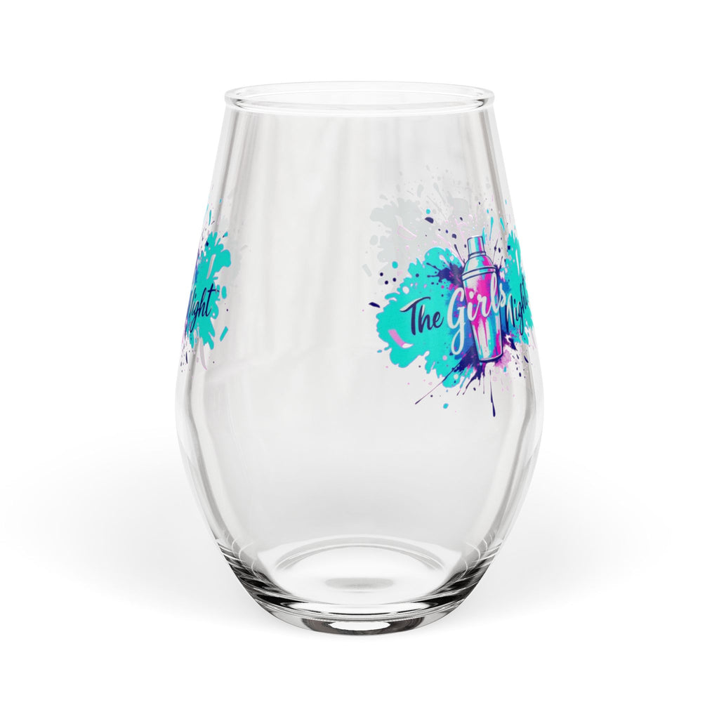 Stemless Wine Glass – “The Girls’ Night” Colorful Cocktail Design (11.75 oz)