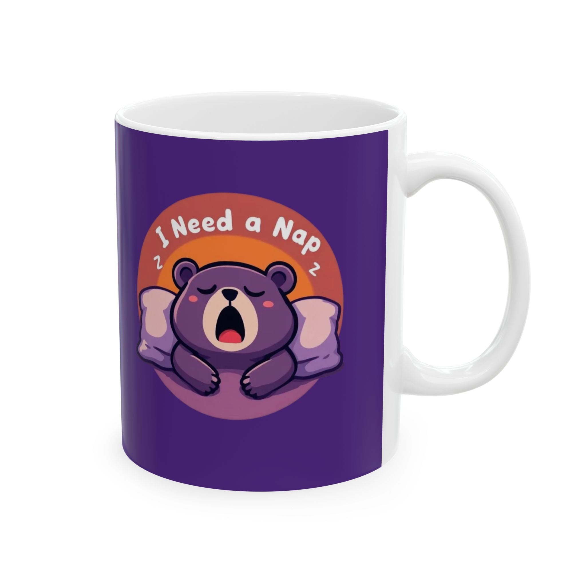 11oz/15oz Ceramic Mug — Cute Sleeping Sloth Design ('I Need a Nap') | Funny Gift for Animal Lovers & Coffee Lovers